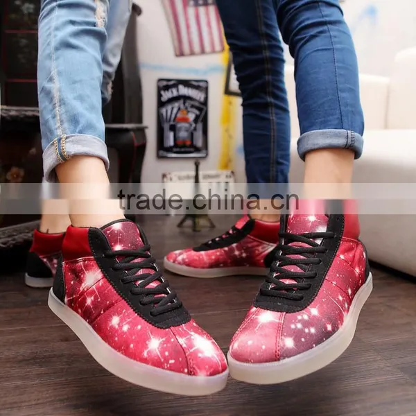 HFR-JS08 2015 Super Fashion Latest LED Glittering Canvas Shoe photo-2
