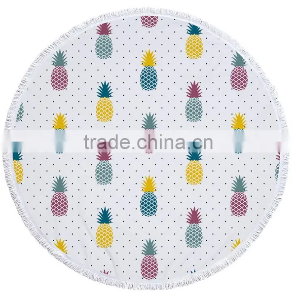 2017 Funny Adult&Kids Printed Velour Round Beach Towels With Tassels Wholesale photo-2