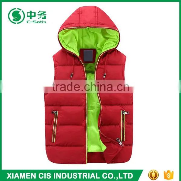Morden Fashion Korean Style Zip Up Youth Mens Winter Duck Down Vest for Sale photo-2