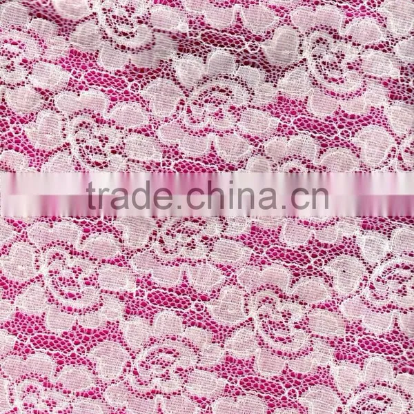 R&H Best Quality Heavy African Lace Fabric Elastic Tulle Fabric 100% Cotton Nigeria Cord Lace photo-4