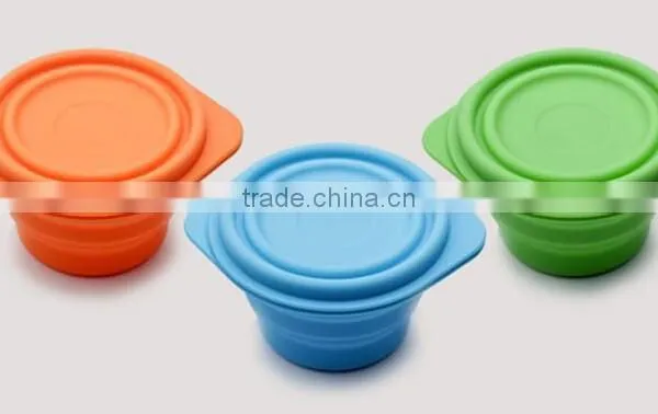 OEM, Many Colors,Silicone Baby Suction Bowls With Lid,kids Silicone Bowl photo-4