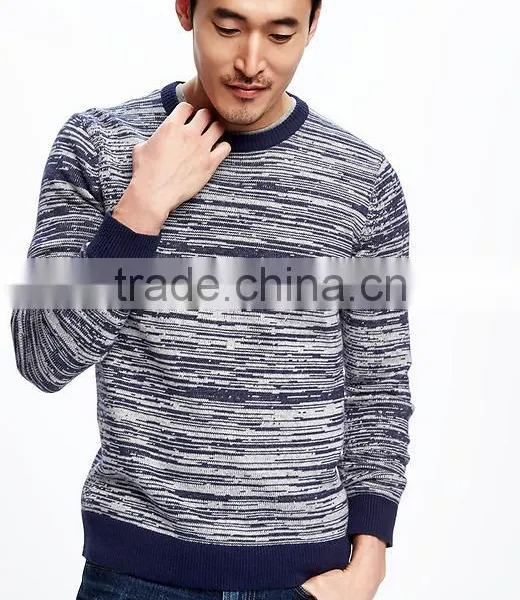 Comfortable Sweater Textured Crew-Neck Sweater For Men photo-2