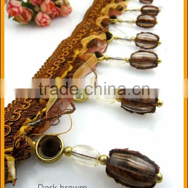 Factory Store High Quality Classic Braid Beaded With Fringe photo-3