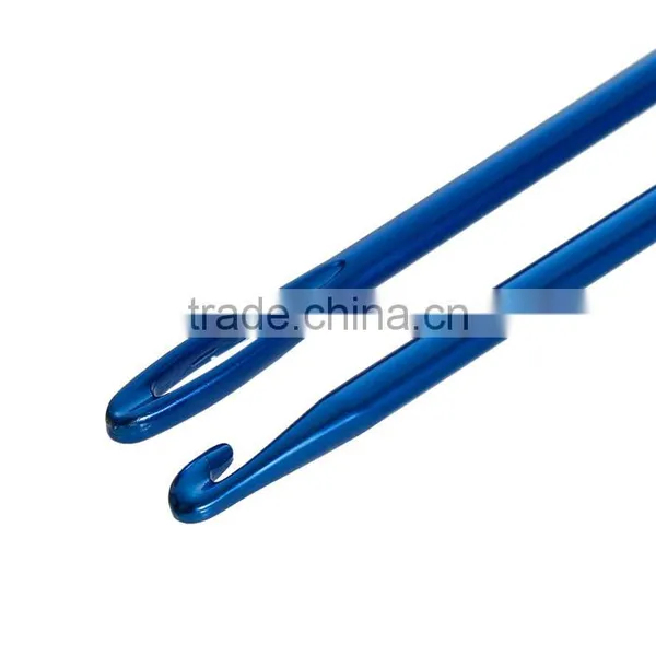 5.8mm Aluminum Crochet Hooks Deep Blue 16.5cm(6 4/8") Long, 1 Piece photo-2