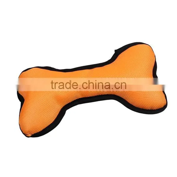 Oxford Fabric Giggle Ball Training Chew Sound Activity Squeaky Toy Bone Red Orange photo-3