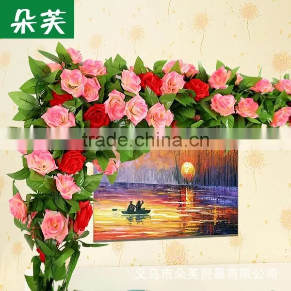 7.54ft String Fake Artificial Rose Flowers Vine Ivy Leaf Garland Floral Home Decor photo-2