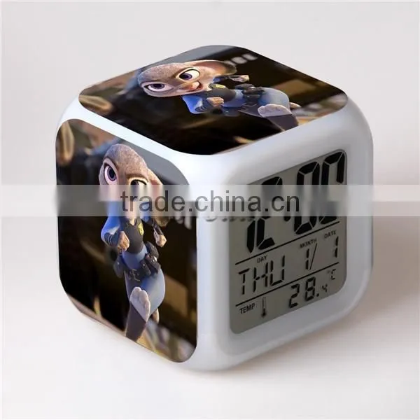 Top Selling LED Alarm Clock,Digital Desk Clock,Zootopia Cartoon Clock for Kids photo-3