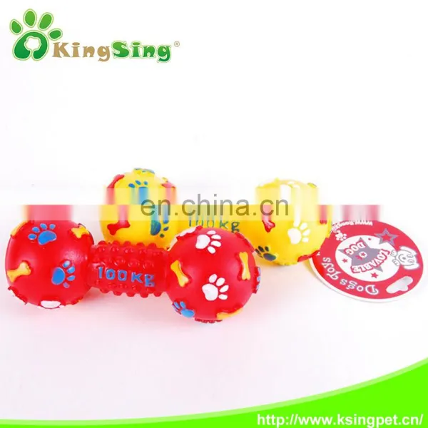 SM. Dumbbell W/paw Bone Print Pet Toy/dog Toy photo-3