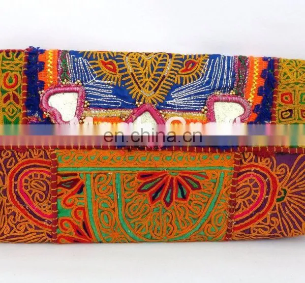 Vintage Afghani Tribal Clutch - Boho Traditional Gypsy Clutch Purse- Indian Unique Banjara Coin Clutch photo-4