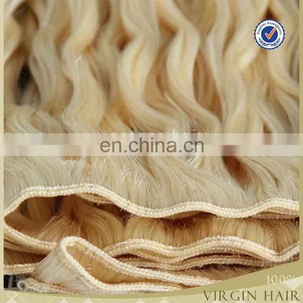 Tangle and Shedding Free Large Quantity in Stock 100 European 24inch Virgin Remy Blonde Brazilian Hair Weft photo-2