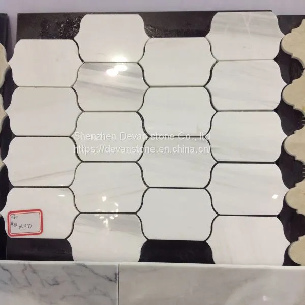 Polished Marble Mosaic Dolomite Mosaic Wall Hexagon Mosaic photo-4