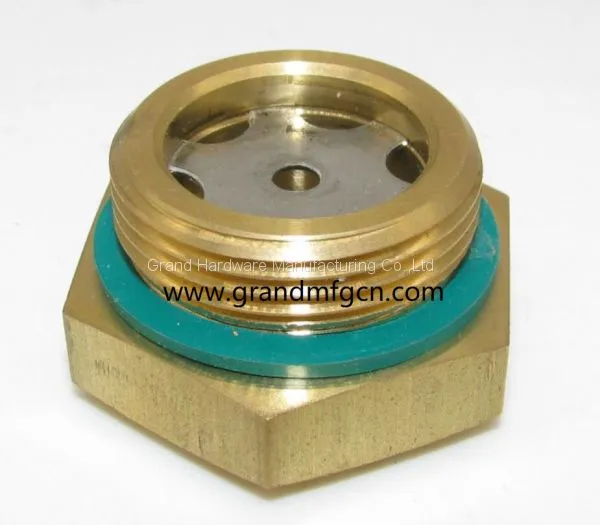Brass Oil Level Glass Sights for Pumps BSP Pipe Thread 3/4 Inch photo-3