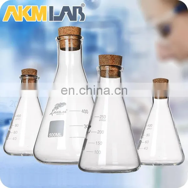 AKMLAB Laboratory Erlenmeyer Flask With Cork Stopper photo-3