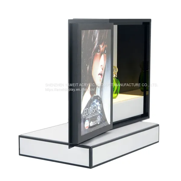 Acrylic Makeup Organizer Perfume Display Rack Cosmetic Advertising LED Display Stand 7454 2021 07 photo-2