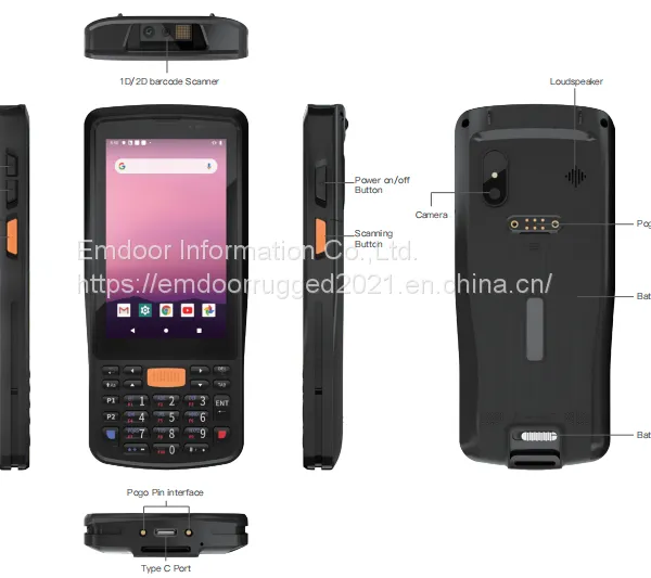 НОВЫЙ РЕЛИЗ 4'' Android: EM-T40 прочный портативный прибор