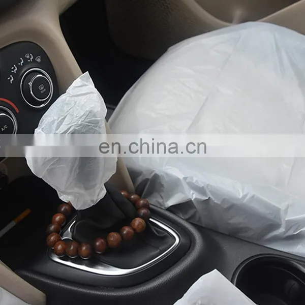 Summer Disposable Car Seat Protector Steering Wheel Cover Foot Pad Gear Lever Handbrake Cover for Auto Repair Shop photo-3