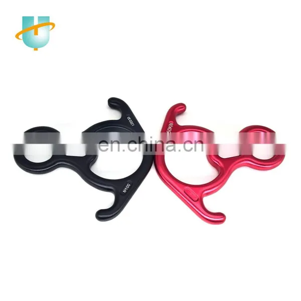 Outdoor Mountaineering Descending Device Horn Buckle Ring Descender Rock Climbing Rescue Descending Ring Buckle Horn Buckle 50KN photo-4