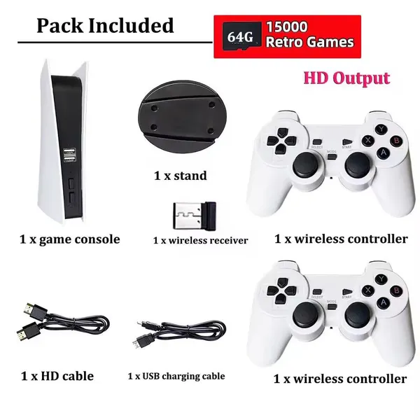 Gs5 Pro Game Station 64 Bit Retro Tv Video Game Console Built In 15000 Games Hd Output Classic Gaming Console For Ps1/nes photo-3