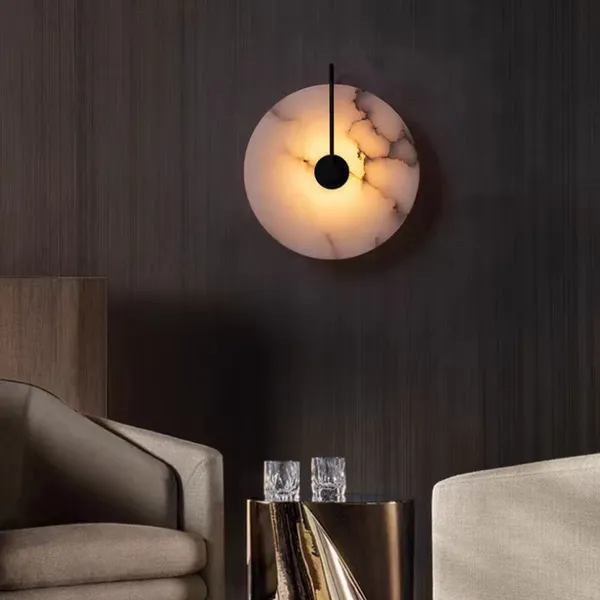 Modern Luxury Alabaster Lamp​ Hotel Wall Sconce Artdecolite Lighting photo-3