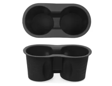Thin Silicone Center Console Cup Holder Insert for 2024-2025 Tesla Model 3/Y, Anti-Slip & Scratch-Resistant photo-2