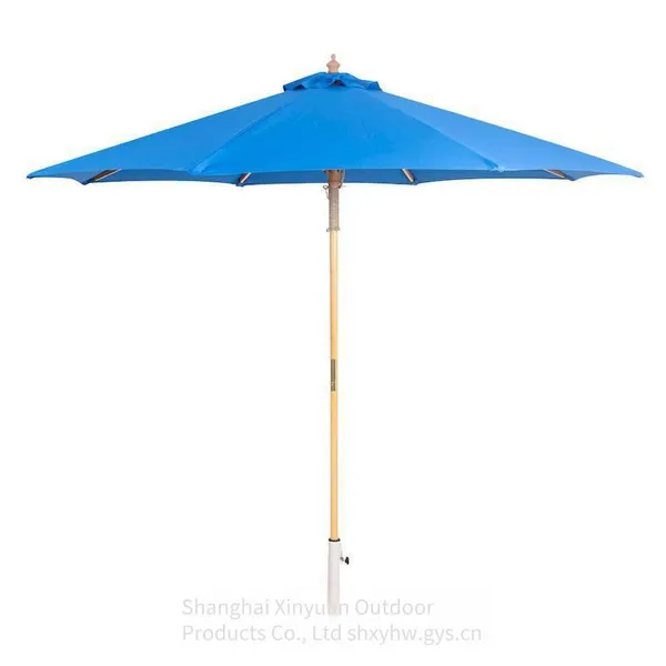 Beechwood Courtyard Umbrella Suitable for Swimming Pools and Terraces, Wooden Center Pole Umbrella, High-quality Solid Wood Outdoor Sunshade Umbrella
