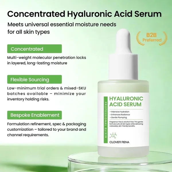 Anti-Aging Serum Face Care Firming Hydrating Smoothing Hyaluronic Acid Facial Essence Serum photo-5