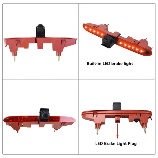 EnruigeOK Car Brake Light Backup Camera for Citroen Berlingo Peugeot Partner MK2 MK3 photo-2
