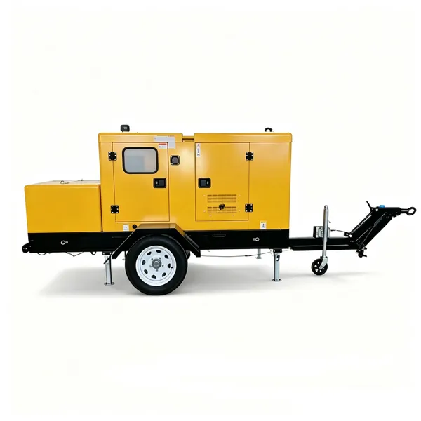 Silent Type High Speed Draggable Trailer Diesel Generator Set With Power Range 20-100kw photo-4