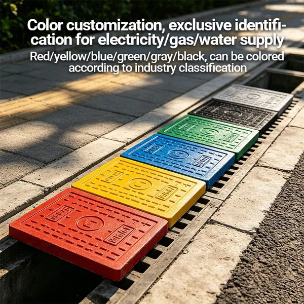 Light Duty FRP Trench Cover Easy Installation Fiberglass Drainage Cover for Garden Park