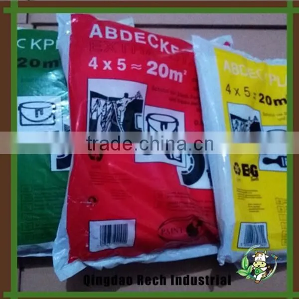 Hot Sale 12ft x 12ft Transparent pe Dust Sheet With Painters photo-2