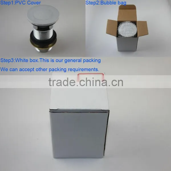 Watermark New Style Basin Wash Waste Drain Pop Up Click Clack Chrome Plated With Overflow(K90) photo-4