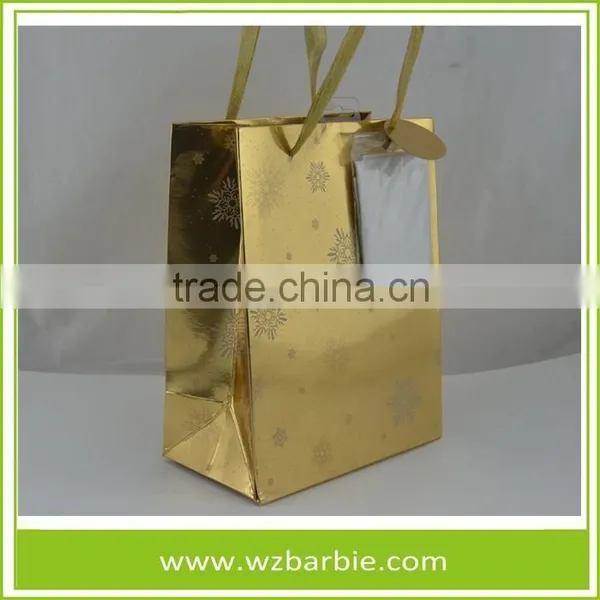 Customized Snowflake Recycable Paper Shopping/Gift Bag With Handle photo-3