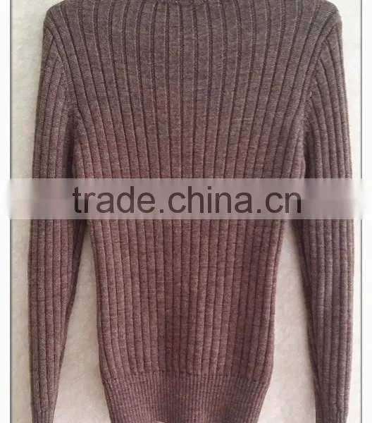 100% Wool Knitting Wear Long Sleeve Turtleneck Vintage Stretch Braid Women Sweater photo-2