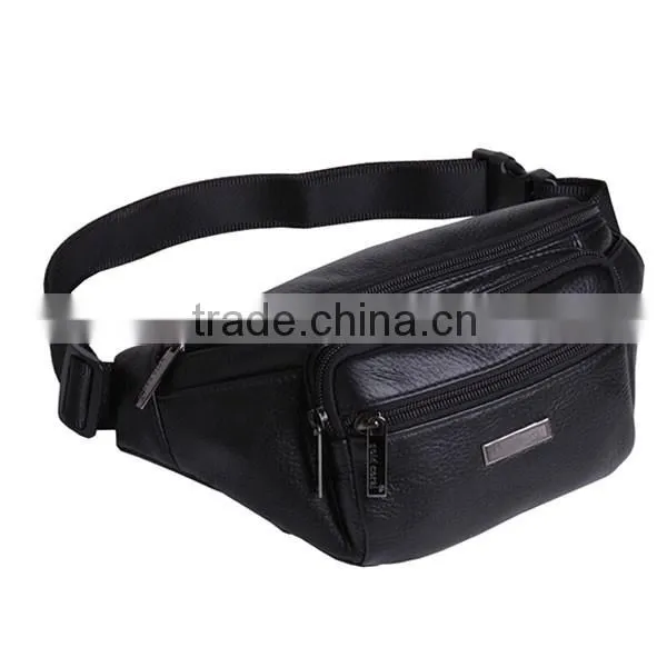 Elegant Cow Leather Waist Chest Bag Promotional Men Waist Bag Single-shoulder Chest Bag photo-2