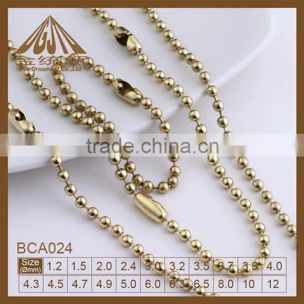 Stainless Steel Bead Chain Gold Filled photo-2