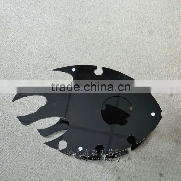 Restaurant Black Fish Shaped Wine Service Acrylic Tray photo-3