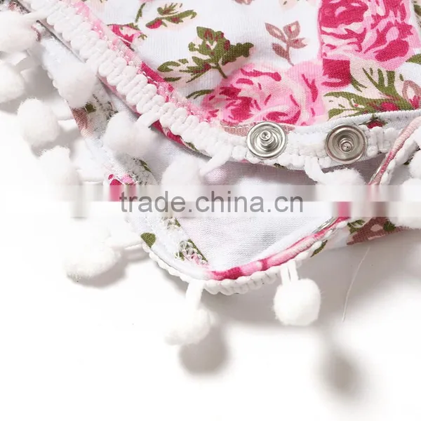 2016 Wholesale High Quality Boutique Soft Cotton Floral Baby Romper photo-6