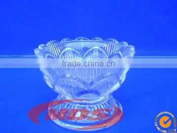 Lotus Shape Clear Glass Candle Holder