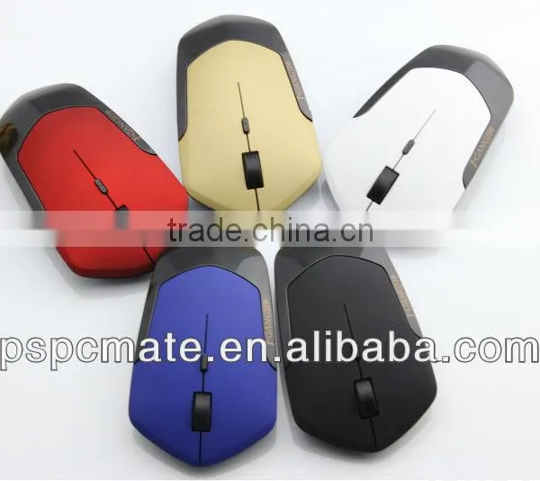 Blue New Design Rubber Surface 2.4G Wireless Mouse for Laptop PC Travelingn Use photo-3