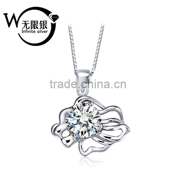 12 Constellations 925 Sterling Silver Pendant Jewelry Cubic Zircon Pendant