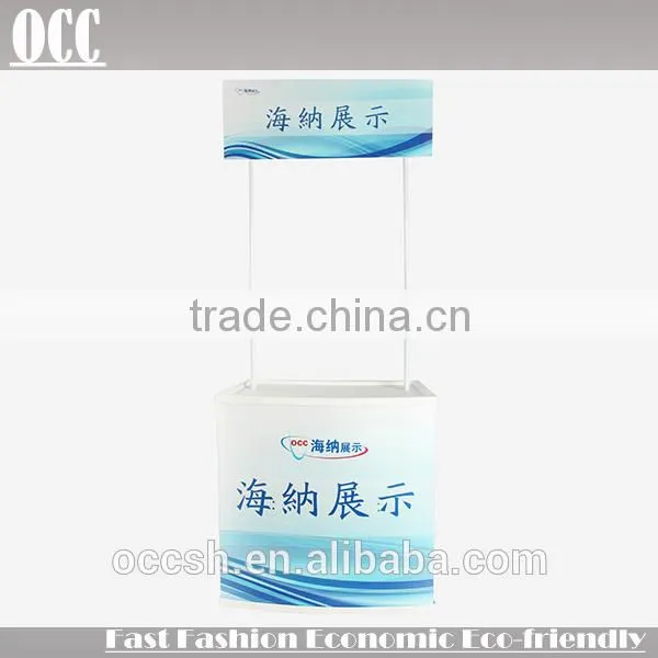 PP Double Layer Promotion Counter Sale Table Desk