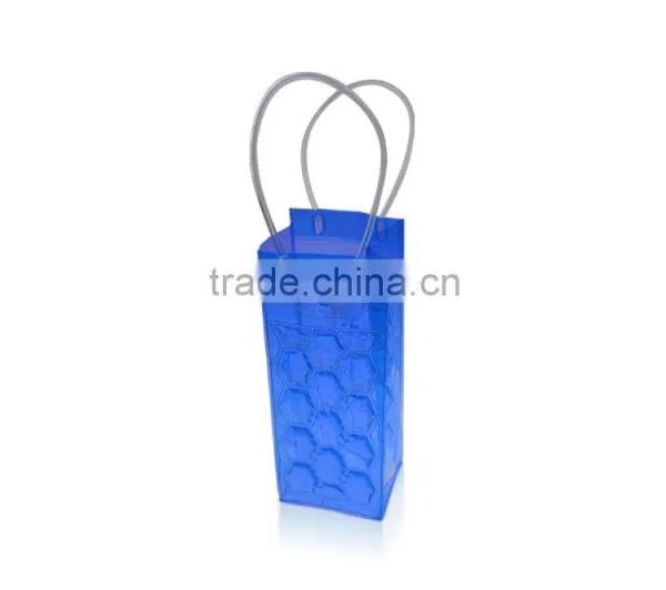 Decorative Pink PVC Wine Bottle Cooling Bag photo-3