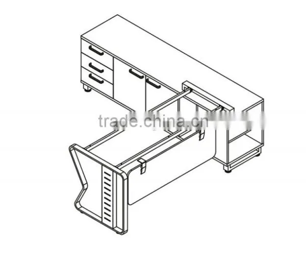 Metal Frame Office Table, Metal Frame Modern Office Table, Metal Frame Sytlish Office Table GZ-89-2B photo-3