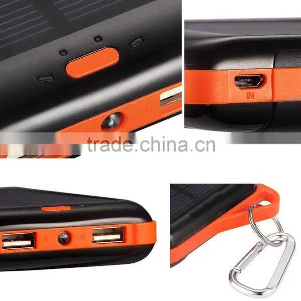 2015 Hot Selling CE RoHs Waterproof Solar Power Bank 12000mAh Portable Power Bank photo-5