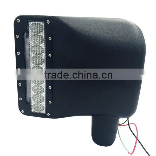 27W Car LED Rearview Side Replacement LED Off Road Mirror Turn Signal Lights White / Amber Beam For Jeep Wrangler 07-15