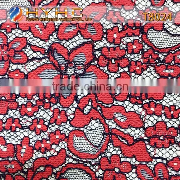 Wholesale High Quality Nylon/Cotton Strand Lace Fabric T8024