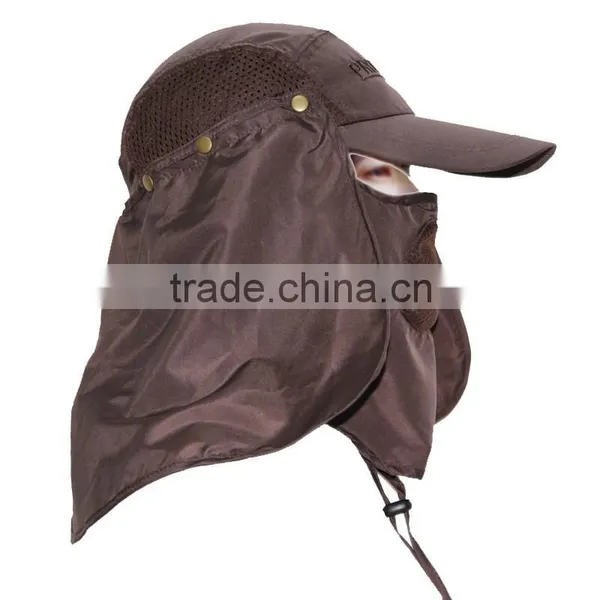 Removable Flap Cap Sun Shield and Mask Perfect for Fishing Hiking Garden Work Outdoor Activities photo-2