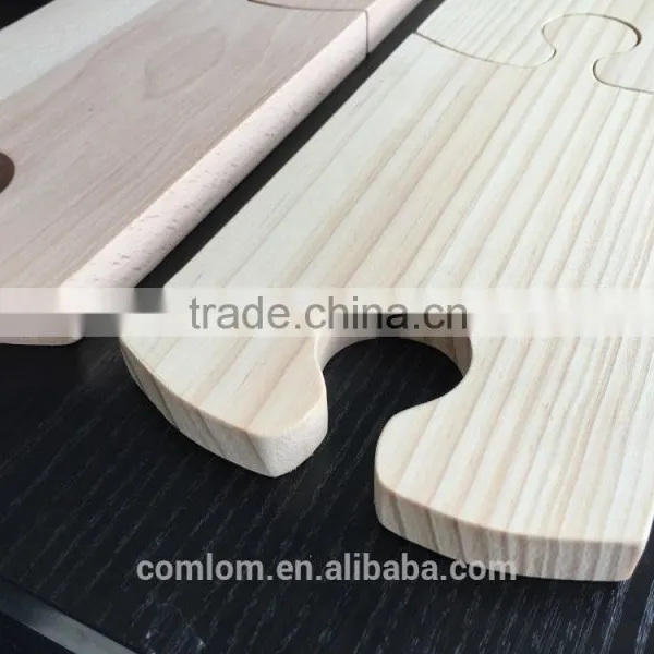 Wooden Puzzle Party Platter/Serving Board Set of 2 photo-3