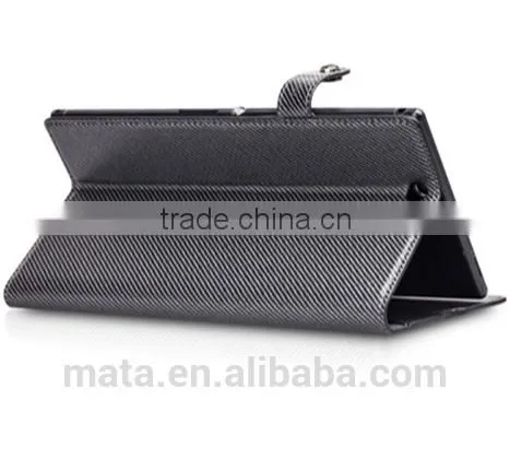 Business Style Insert Card Slot Genuine Leather Case For Sony L36H photo-4