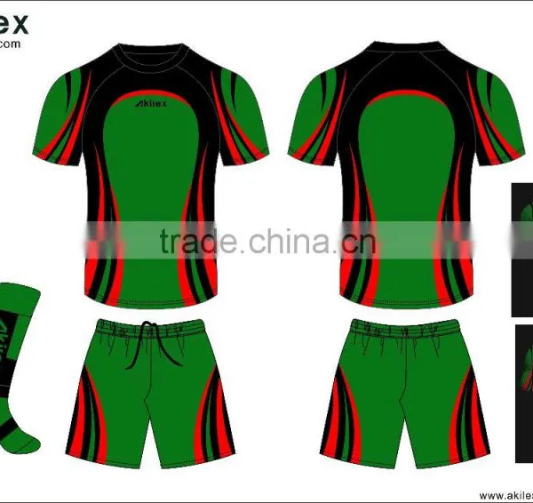 Sublimation Custom Wholesale Cheap Rugby Jersey Fabric Rugby Shirt photo-3
